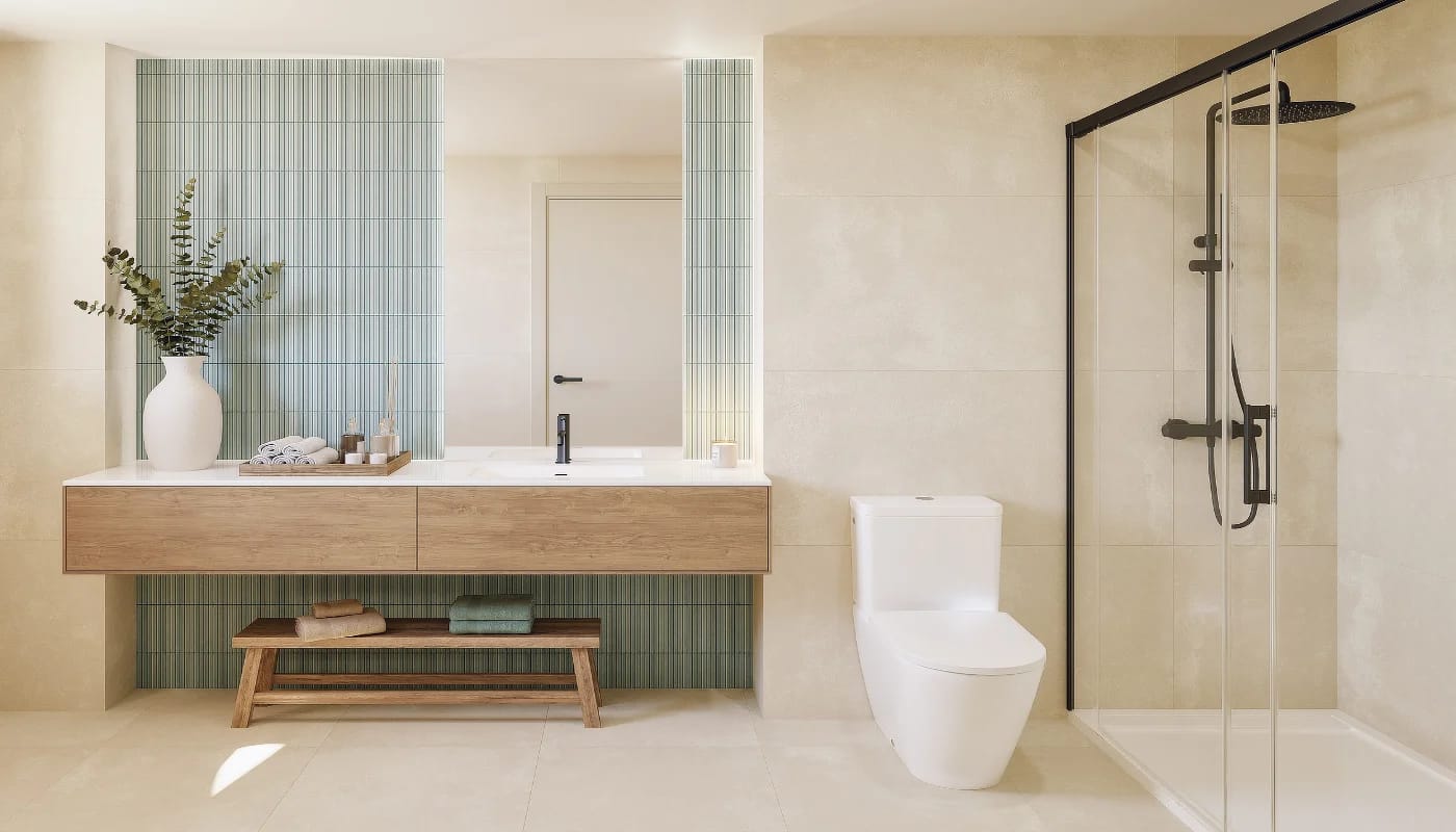 Main bathroom — spa atmosphere