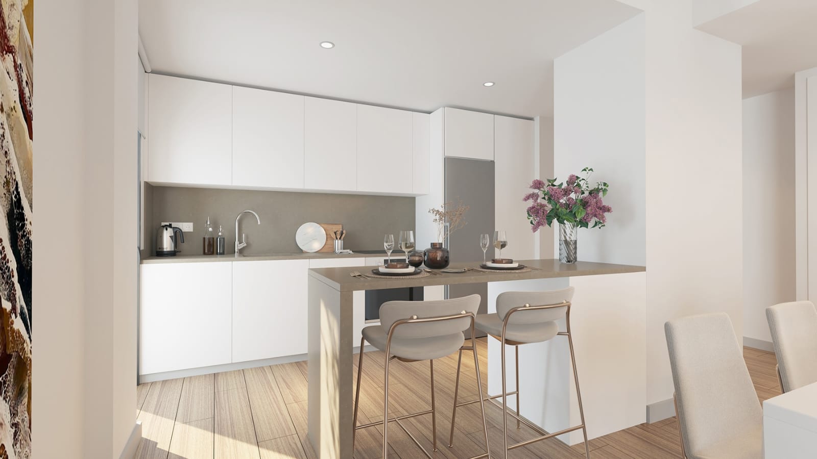 Kitchen with breakfast bar