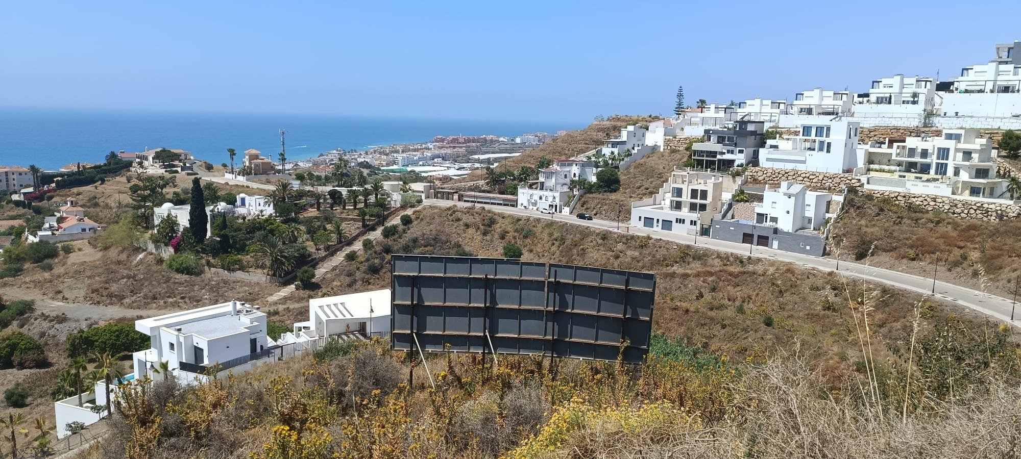 The coast at Torrox Costa, seen from above